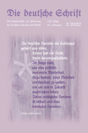 Die deutsche Schrift. Zeitschrift 2-2022