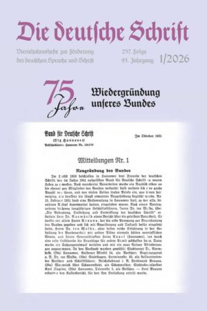 Die deutsche Schrift 1‑2026