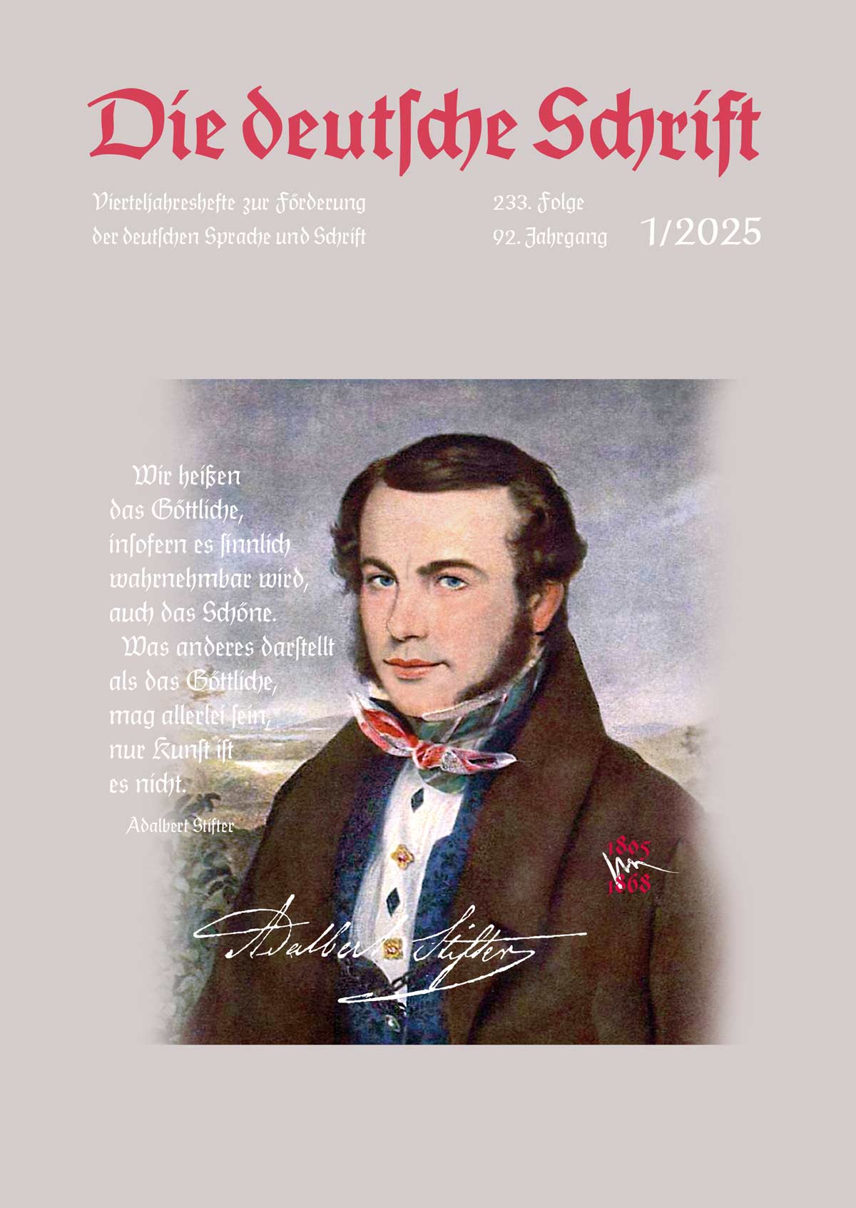 Adalbert Stifter (Porträt von Ferdinand Georg Waldmüller, um 1830)