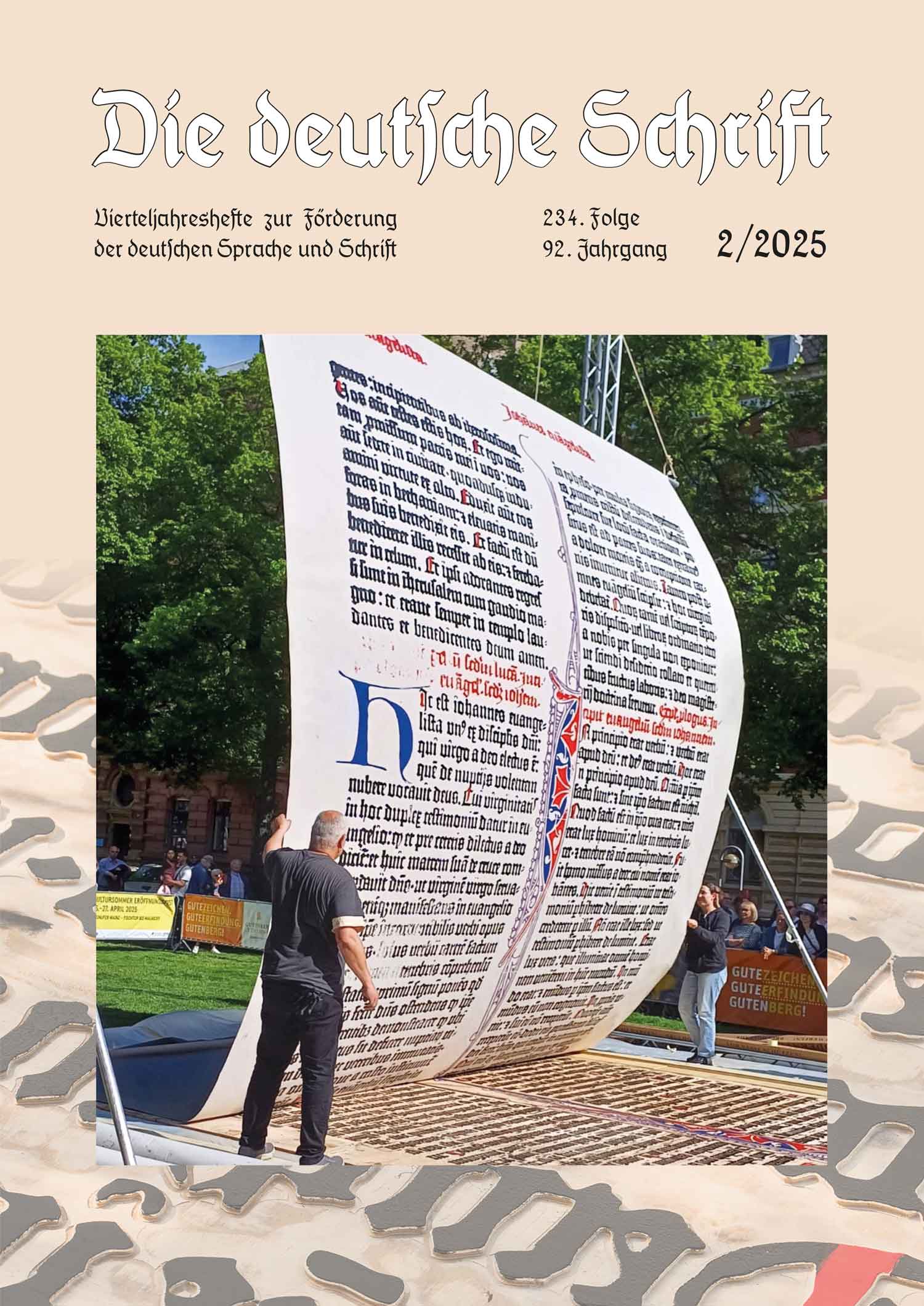 Titel "Die deutsche Schrift" Heft 2-2025